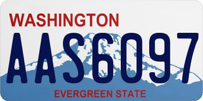 WA license plate AAS6097