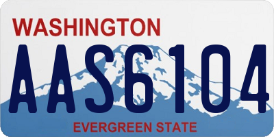 WA license plate AAS6104