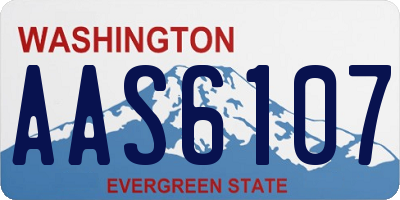 WA license plate AAS6107