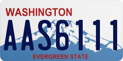 WA license plate AAS6111