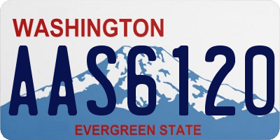 WA license plate AAS6120