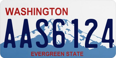 WA license plate AAS6124