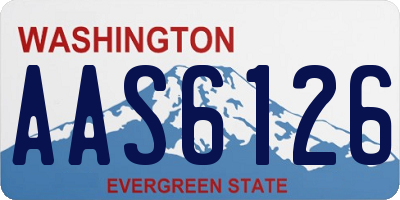 WA license plate AAS6126