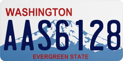 WA license plate AAS6128