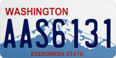 WA license plate AAS6131