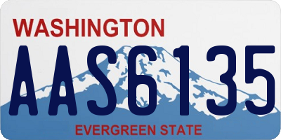 WA license plate AAS6135