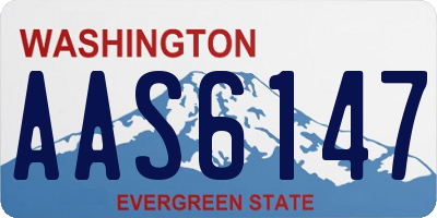 WA license plate AAS6147