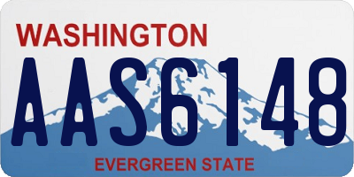 WA license plate AAS6148