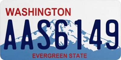 WA license plate AAS6149