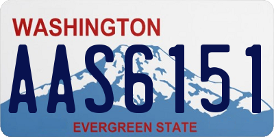 WA license plate AAS6151