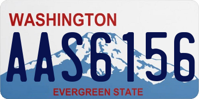 WA license plate AAS6156
