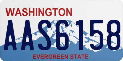 WA license plate AAS6158