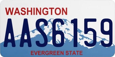 WA license plate AAS6159