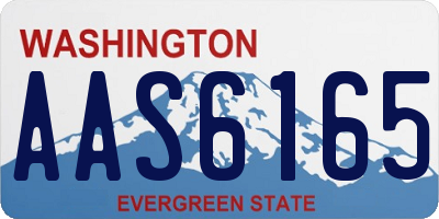 WA license plate AAS6165