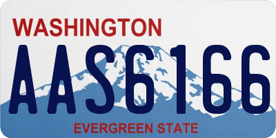 WA license plate AAS6166