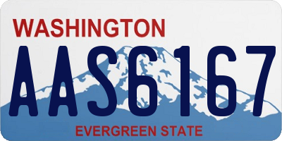 WA license plate AAS6167