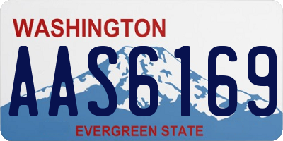 WA license plate AAS6169