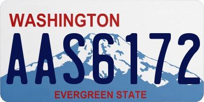 WA license plate AAS6172