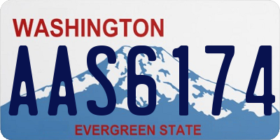 WA license plate AAS6174