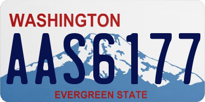 WA license plate AAS6177