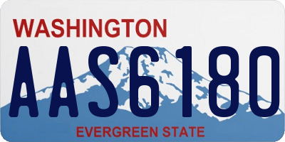 WA license plate AAS6180