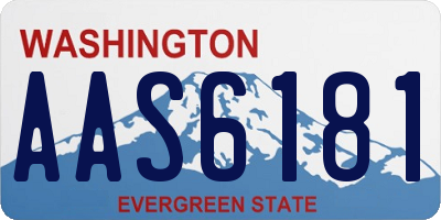 WA license plate AAS6181