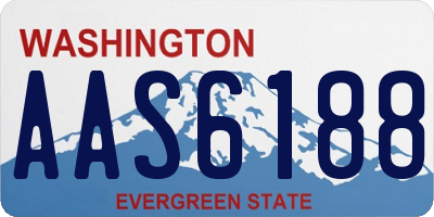 WA license plate AAS6188