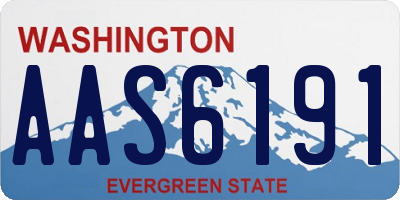 WA license plate AAS6191