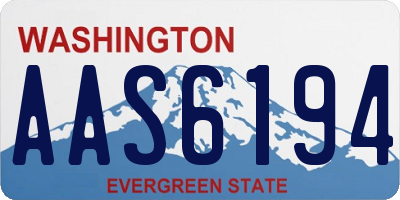 WA license plate AAS6194
