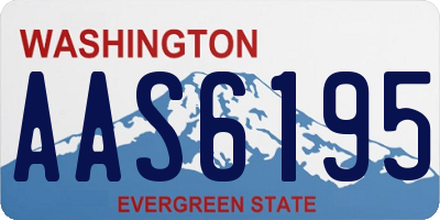 WA license plate AAS6195