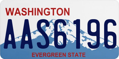 WA license plate AAS6196