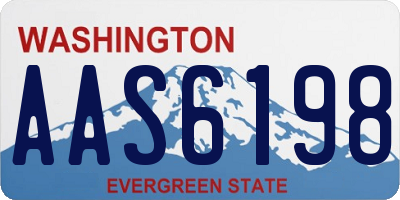 WA license plate AAS6198