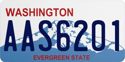 WA license plate AAS6201