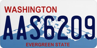 WA license plate AAS6209