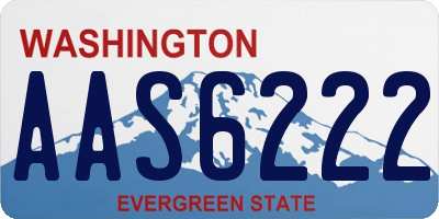 WA license plate AAS6222