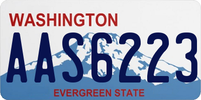 WA license plate AAS6223