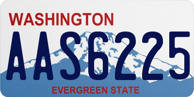 WA license plate AAS6225