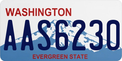 WA license plate AAS6230