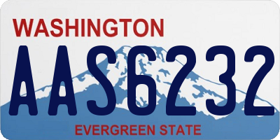WA license plate AAS6232