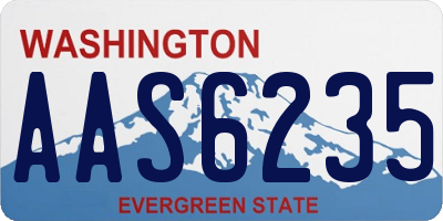 WA license plate AAS6235