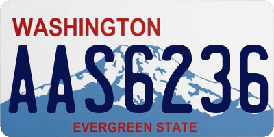 WA license plate AAS6236