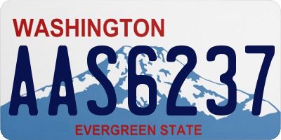 WA license plate AAS6237