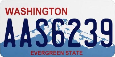 WA license plate AAS6239