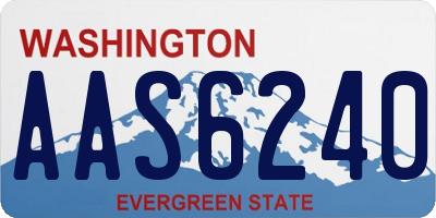 WA license plate AAS6240