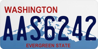 WA license plate AAS6242