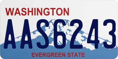 WA license plate AAS6243