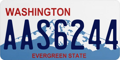 WA license plate AAS6244