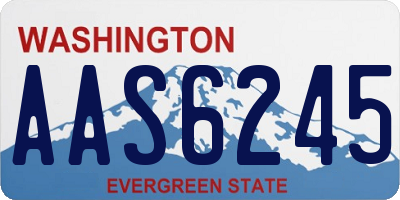 WA license plate AAS6245