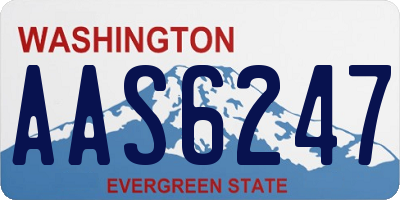 WA license plate AAS6247