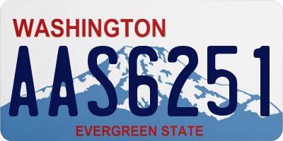 WA license plate AAS6251